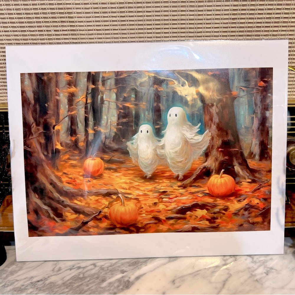 ✨NEW🎃Halloween Fall Ghost Poster 11x14